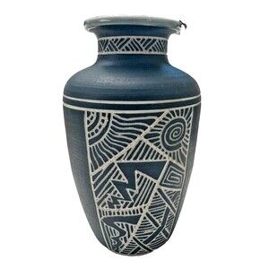 Julie Wawirkan  Ceramic Pottery Vase Signed 4" wide x 6.5" tall